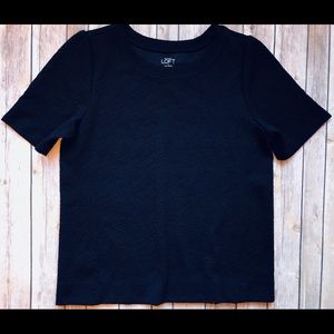 Ann Taylor LOFT navy blue top